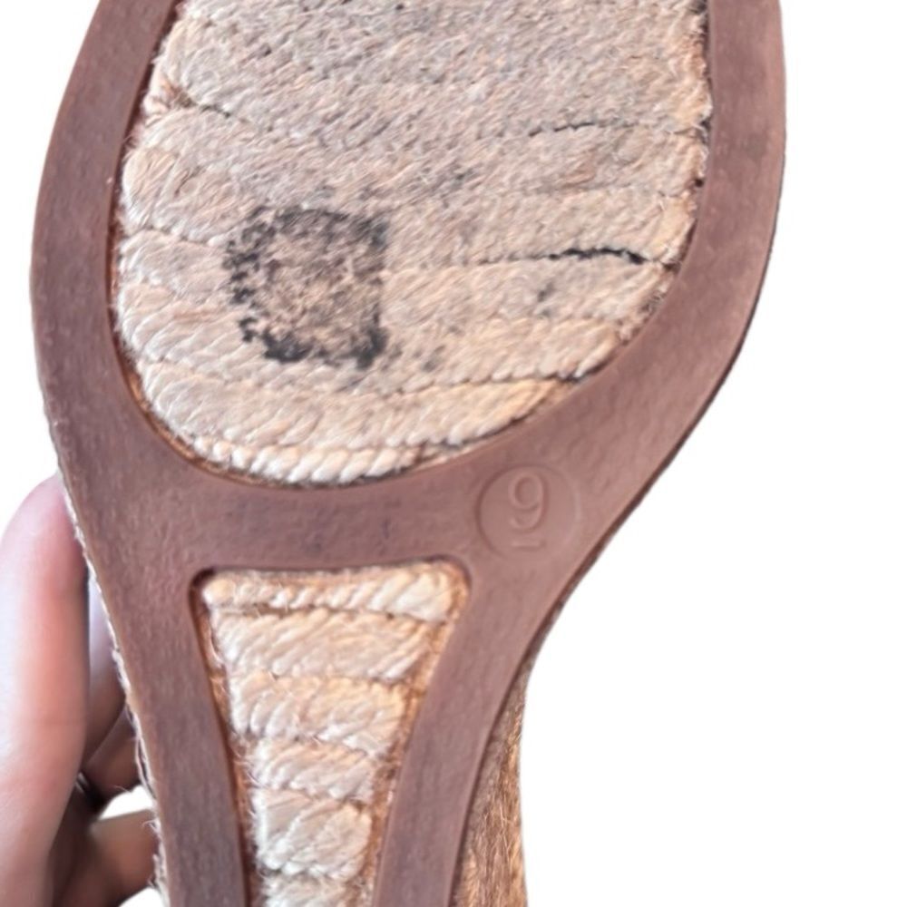 J. Crew J by Crew Navy Blue Canvas Espadrille Wedge Sandals, Size 9 - Picture 3 of 10